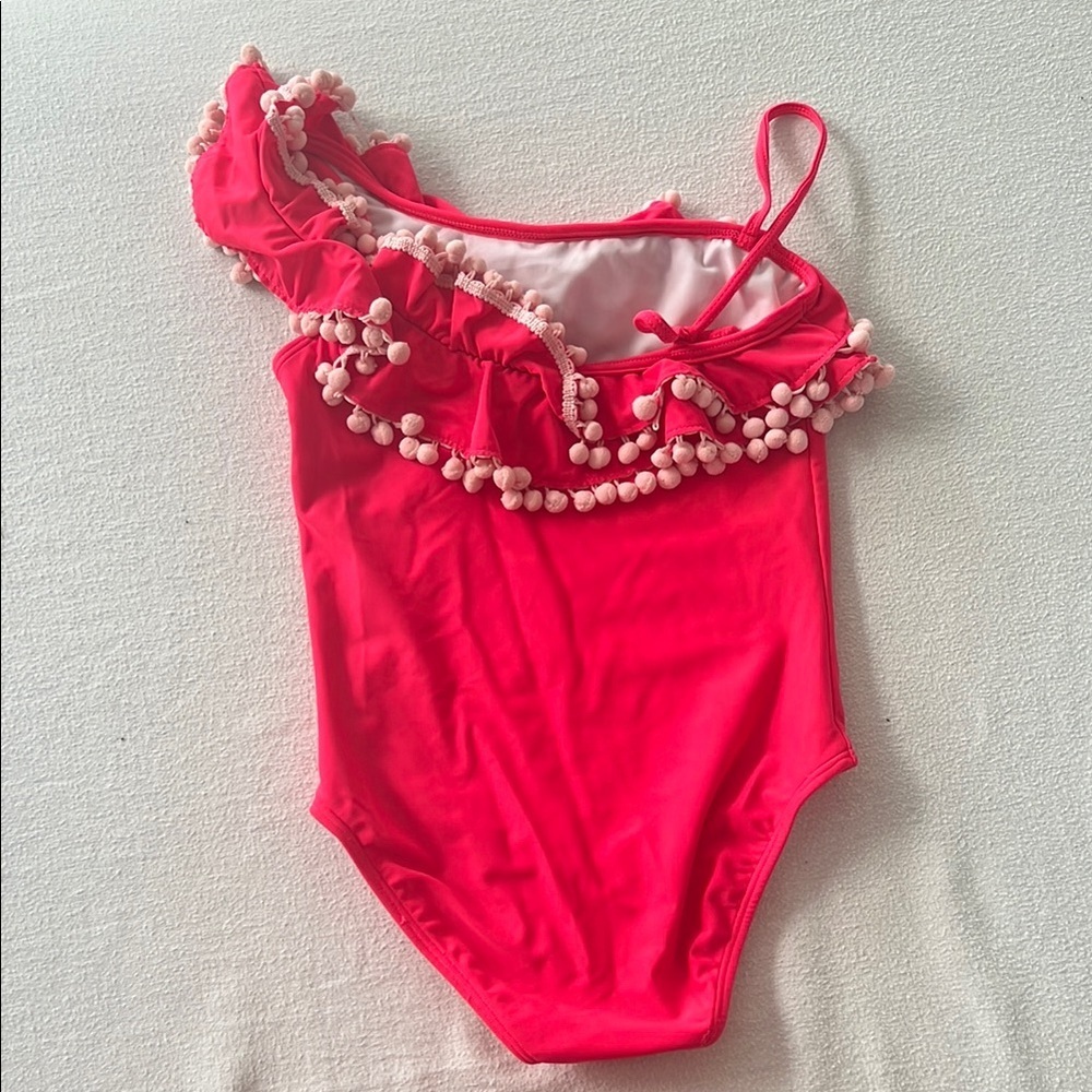 Pilyq Vibrant Pink Swimsuit with Pom-Pom Detail - Picture 2 of 5
